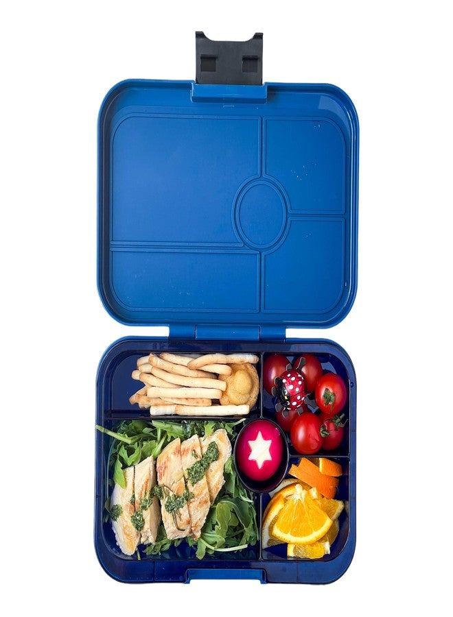 Yumbox Tapas Leakproof Bento Lunch Box - 5-Compartment Bento Container for Adults and Kids; Large, Leakproof & Easy Clean; Lunch Box Kids (Monte Carlo Blue Clear Navy Tray) - Image 1
